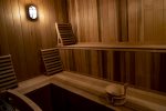 Relax after a day on the slopes in the private sauna.